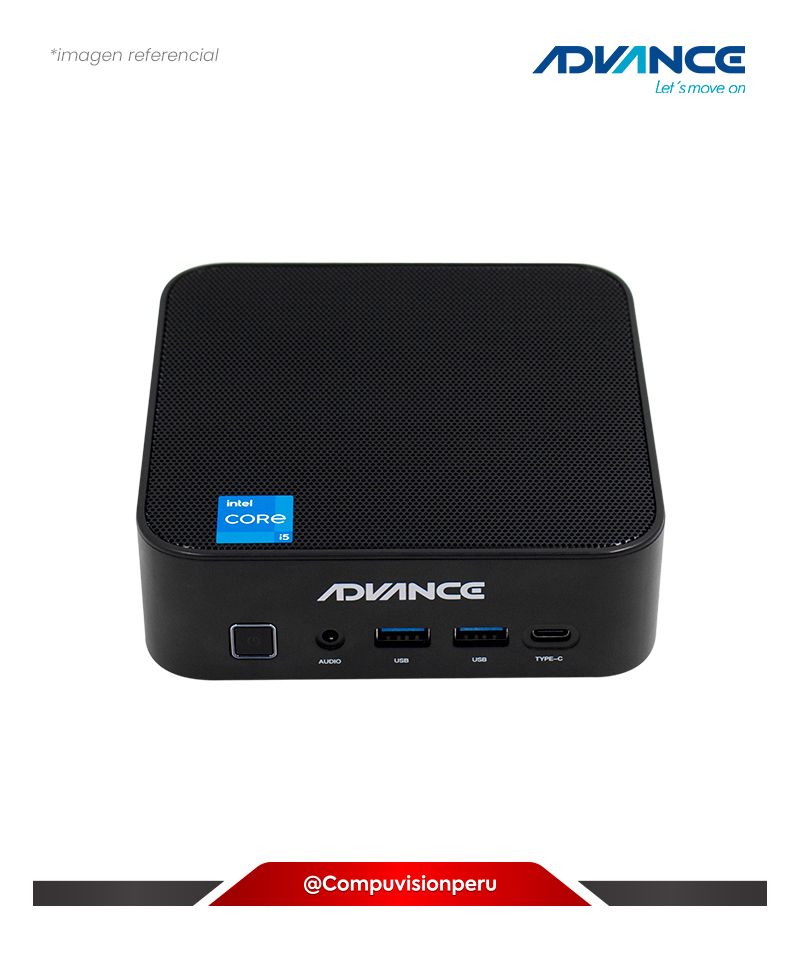MINI PC ADVANCE ADV-MP6560 NUC CORE I5-12450H 8N 12TH 4.4GHZ 8GB DDR4 HDMI DP USB 3.0 M.2 WIFI BLUETOOTH