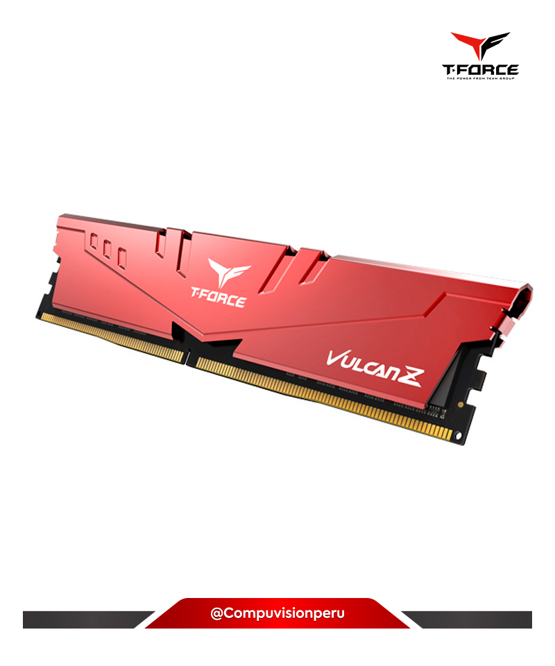 MEMORIA 8GB DDR4 BUS 3200MHZ TEAMGROUP T-FORCE VULCAN Z RED DDR4 GAMING CL16 PC4-25600 TLZRD48G3200HC16F01