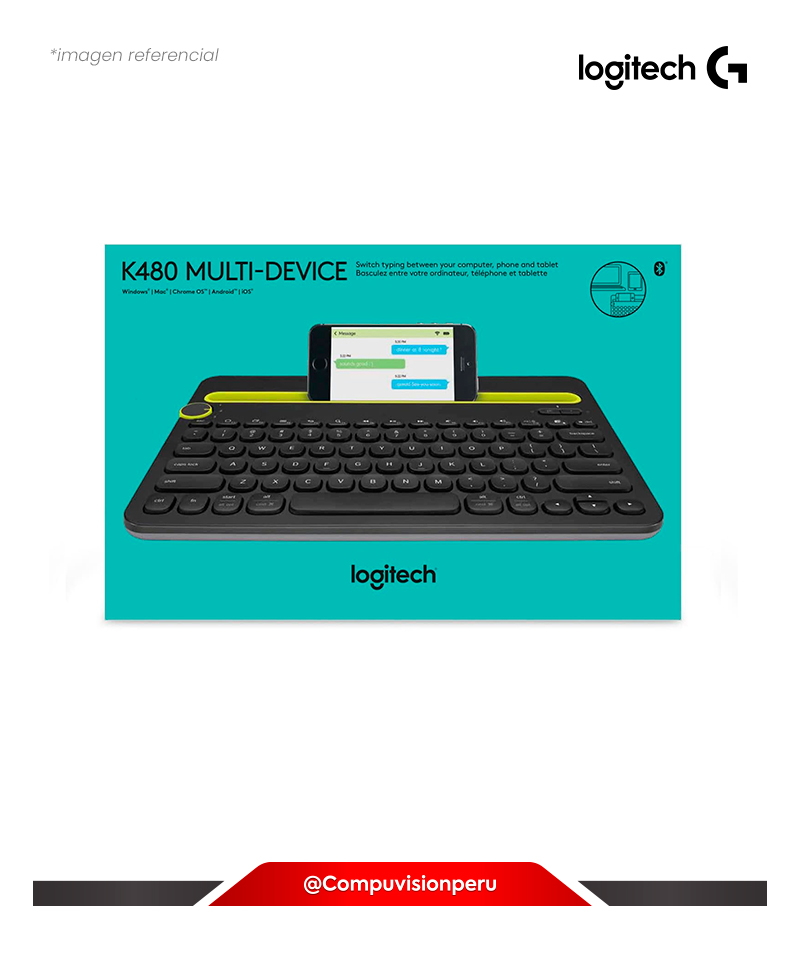 TECLADO LOGITECH K480 BLUETOOTH UNIVERSAL BLACK
