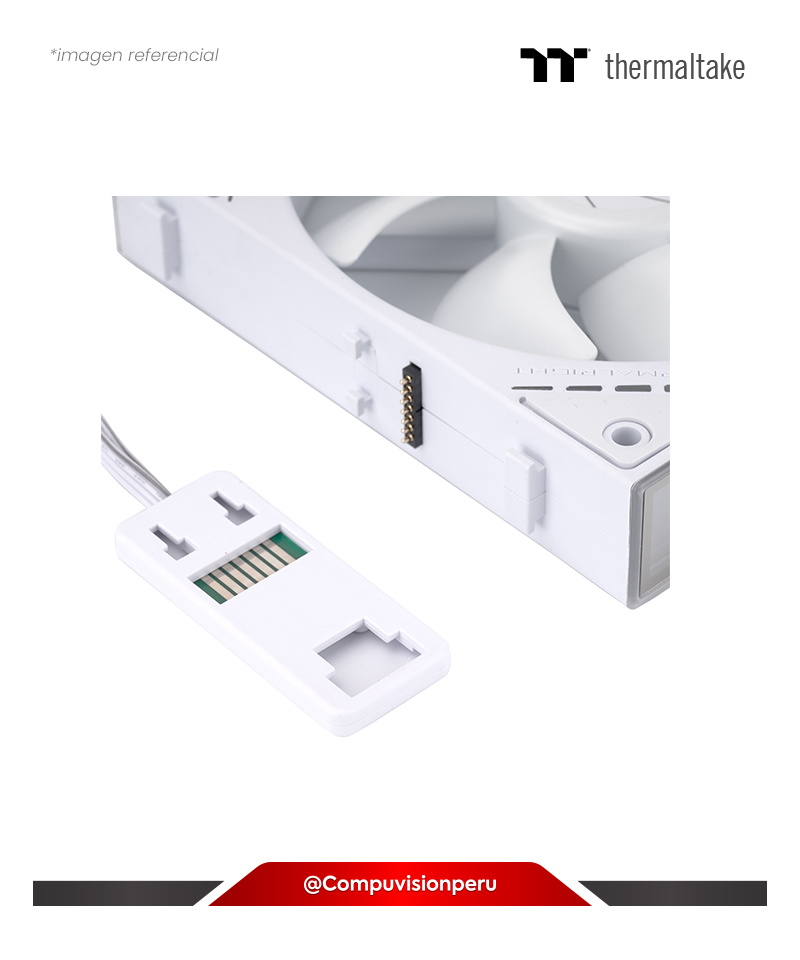 COOLER DE CASE THERMALRIGHT TL-M12QWX3 WHITE 3*1200 2000 RPM ARGB