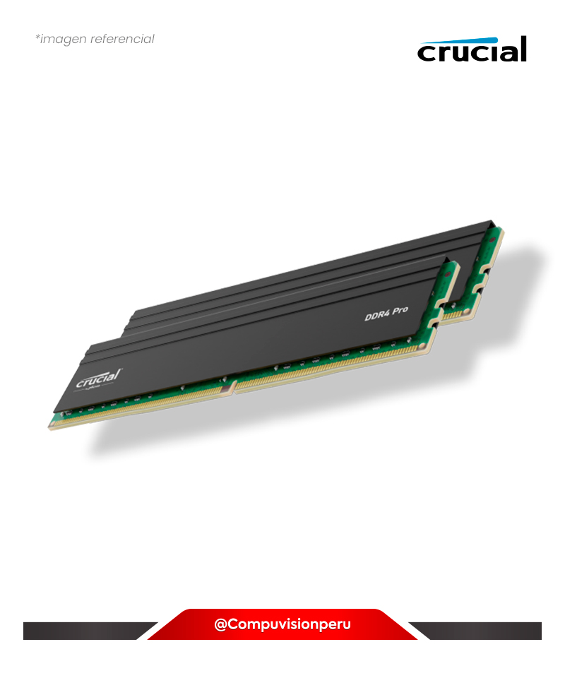 MEMORIA 64GB (32*2) DDR4 BUS 3200MHZ CRUCIAL PRO SERIES 1.2V CL22 CP2K32G4DFRA32A