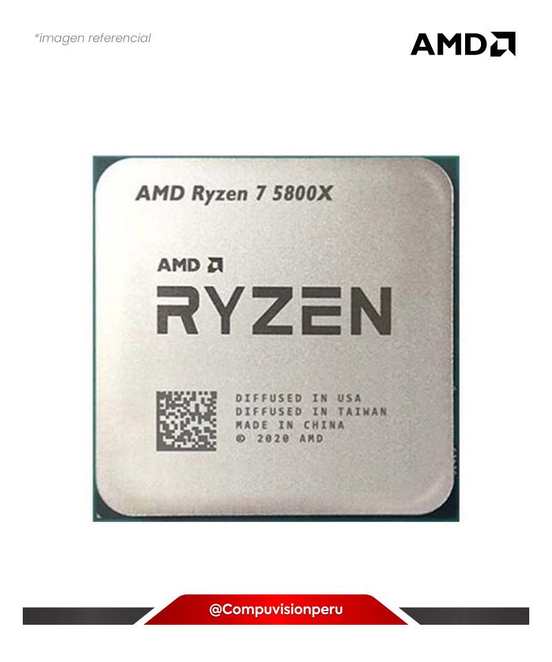 CPU AMD RYZEN 7 5800X OEM 8/16 TH 3.8GHZ 32MB DE CACHE AM4 TURBO CORE 4.7GHZ 105W S/G