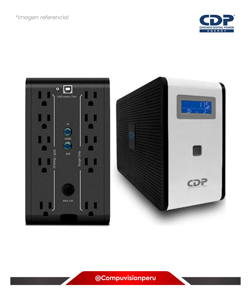 UPS CDP R-SMART1210I 1200VA/720W 10 TOMAS 5 USB AUTONOMIA 50 MINUTOS R-SMART1210I