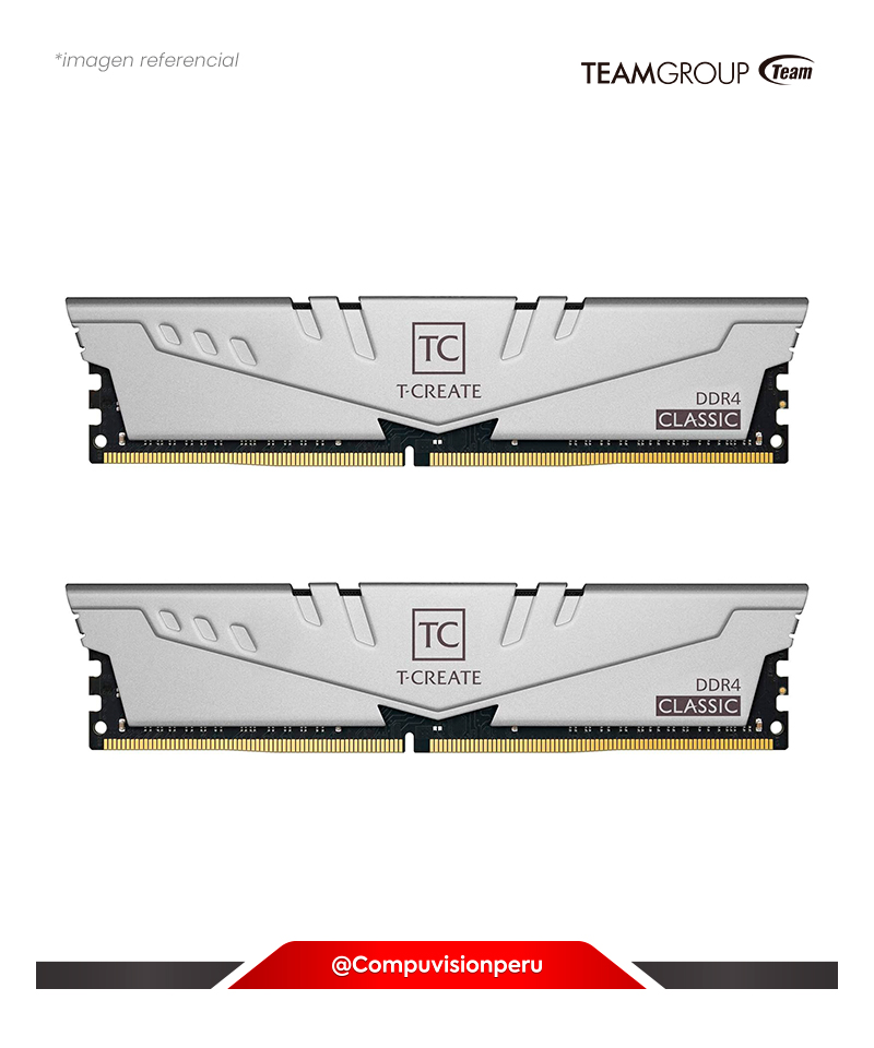 MEMORIA 16GB (2*8) DDR4 3200 TEAM GROUP T-CREATE CLASSIC (PC4 25600) CL-22, 1.2V  TTCCD416G3200HC22DC01