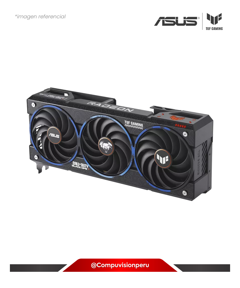 VIDEO ASUS TUF GAMING RADEON RX 9070 XT COD BO7 SPECIAL EDITION 16GB GDDR6 SP 4096 256-BIT HDMI DP AURA SYNC ARGB TUF-RX9070XT-O16G-COD-BO7
