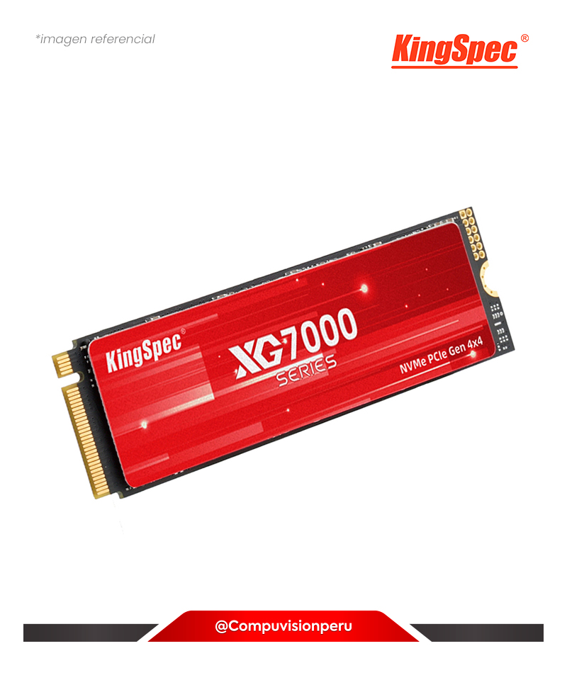 DISCO SOLIDO SSD 1TB KINGSPEC XG 7000 M.2 PCI-E GEN 4.0 X4 NVME 1.4 3D NAND XG7000-1TB 2280