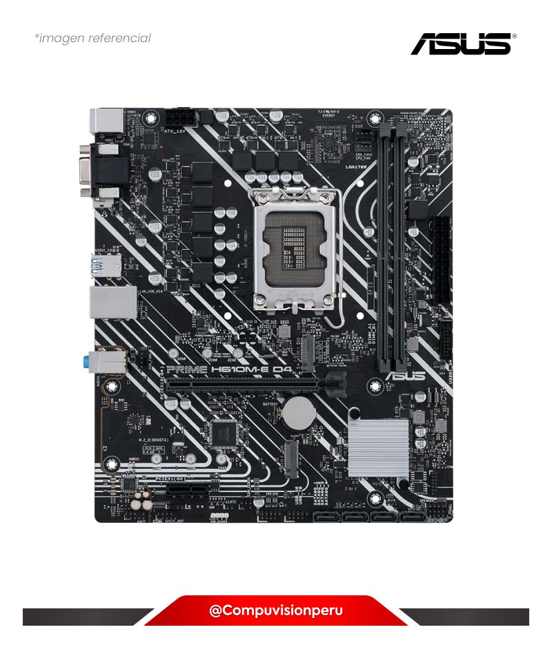 PLACA ASUS PRIME H610M-E D4 INTEL H610 LGA 1700 DDR4 PCIE 4.0 DUAL M.2 DP/HDMI