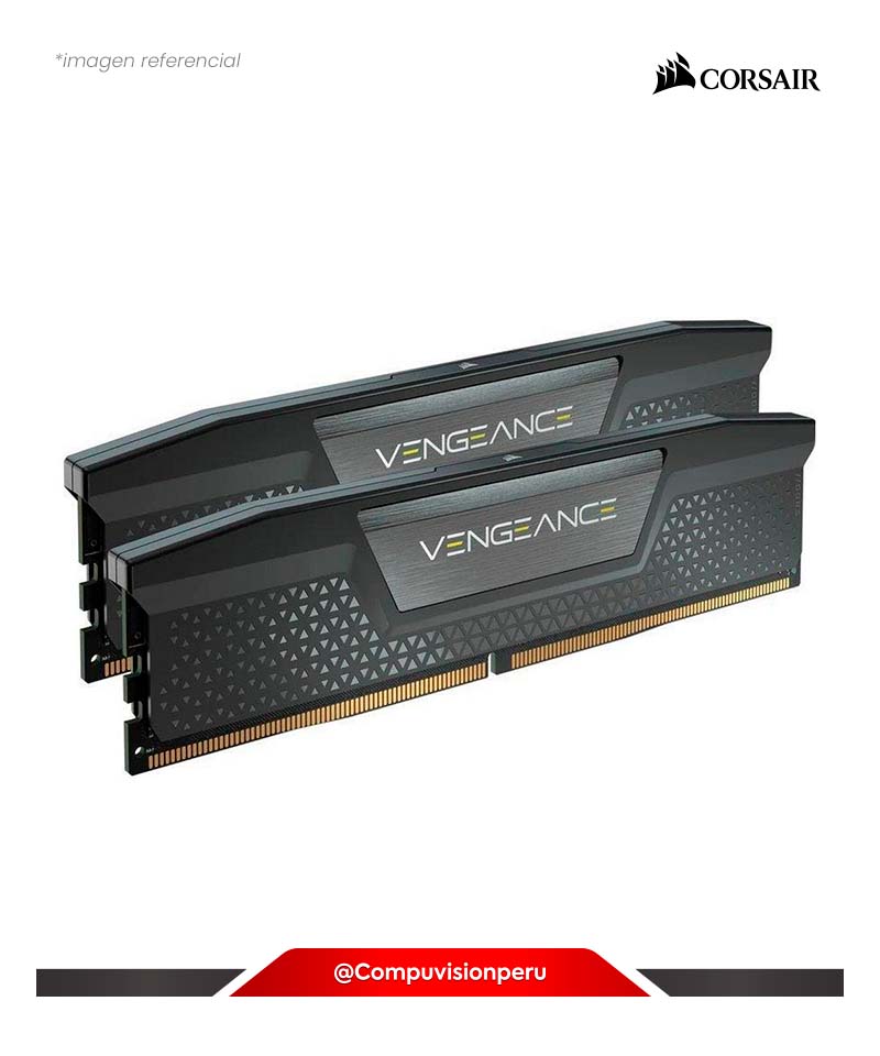 MEMORIA 32GB (16*2) DDR5 BUS 6000MHZ CORSAIR VENGEANCE BLACK CL36 1.30V CMK32GX5M2F6000Z36