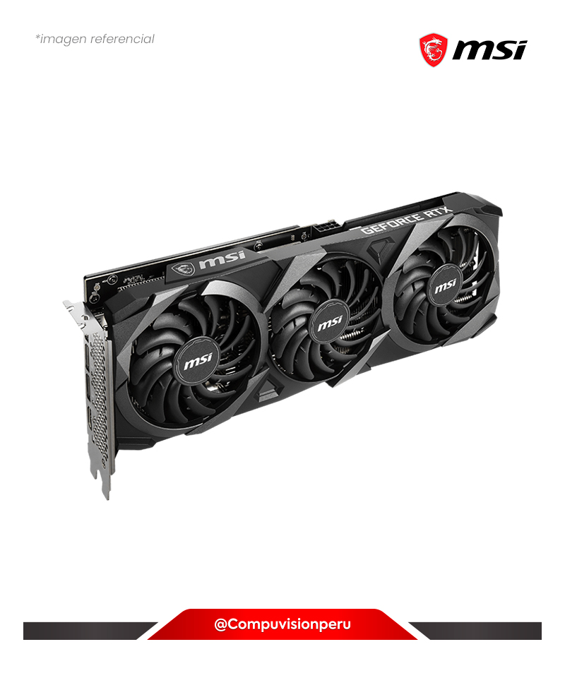 VIDEO MSI GEFORCE RTX 3060 VENTUS 3X 12G OC 12GB GDDR6 192-BIT HDMI/DP