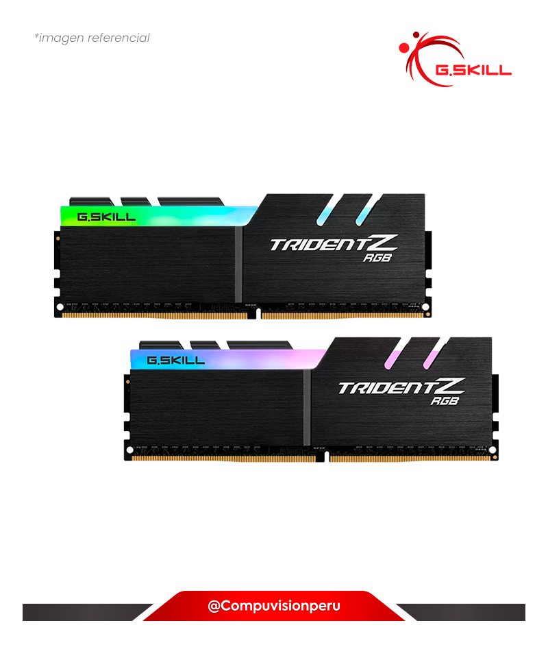 MEMORIA 32GB DDR4 BUS 3600MHZ G.SKILL TRIDENT Z RGB C18 1.35V PC4-28800 F4-3600C18D-64GTZR(1) 4713294225917 0848354035916 