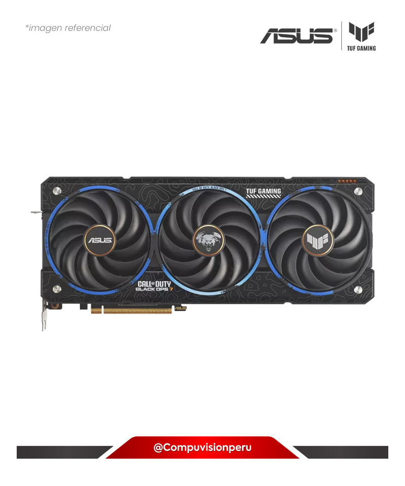 VIDEO ASUS TUF GAMING RADEON RX 9070 XT COD BO7 SPECIAL EDITION 16GB GDDR6 SP 4096 256-BIT HDMI DP AURA SYNC ARGB TUF-RX9070XT-O16G-COD-BO7