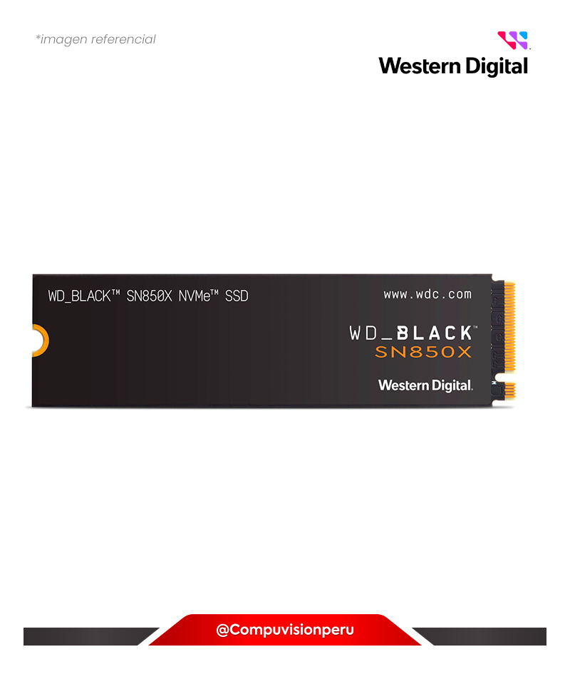 DISCO SOLIDO SSD 2TB WESTER DIGITAL BLACK SN850X M.2 NVME PCIE GEN 4 X4 WDBB9G0020BNC 619659193447