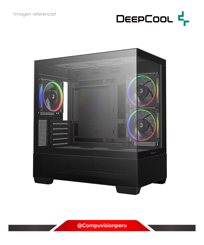 CASE DEEPCOOL CG380 3F BLACK VIDRIO TEMPLADO M-ATX S/F R-CG380-BKAGM3-G