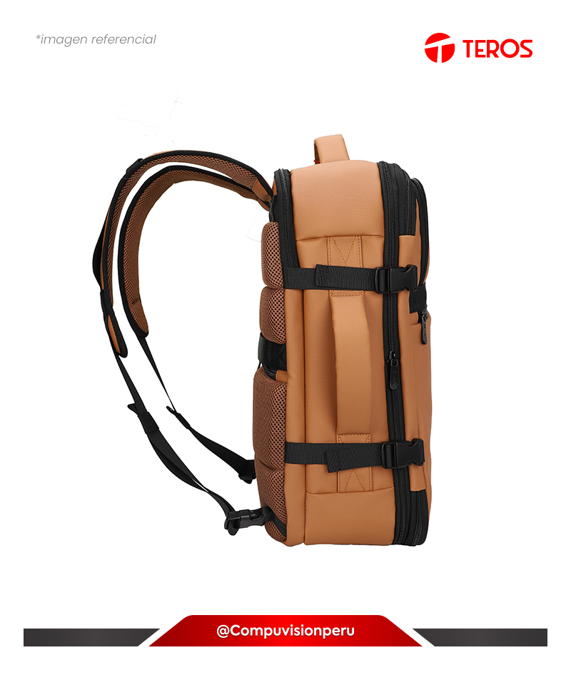 MOCHILA TEROS TE-9038BW TRAVEL BACKPACK 15.6 BROWN