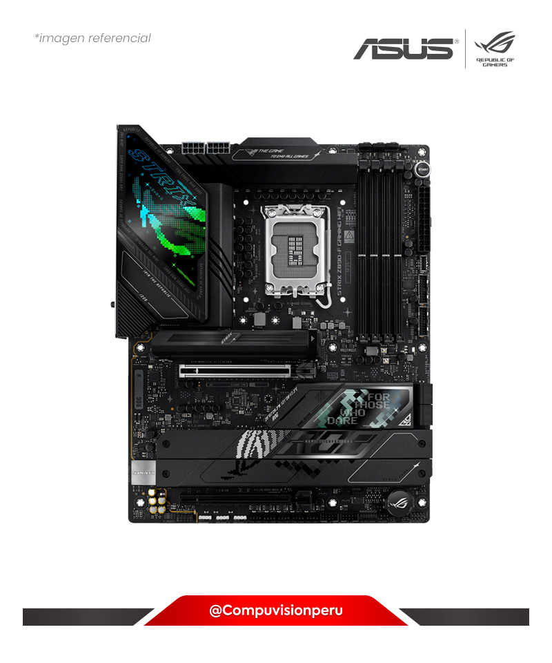 PLACA ASUS ROG STRIX Z890-F GAMING WIFI INTEL Z890 LGA 1851 DDR5 HDMI DP M.2 SATA 6GB BLUETOOTH V5.4 USB 10GB ATX