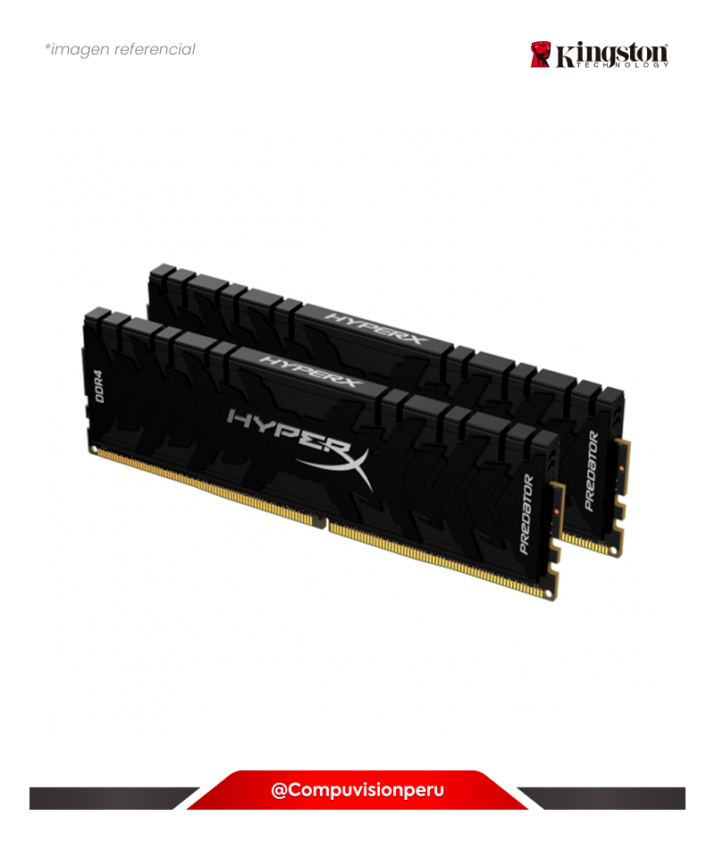MEMORIA 32GB (16GB*2) DDR4 BUS 3333 MHZ KINGSTON HYPERX PREDATOR C16 HX433C16PB3K2/32