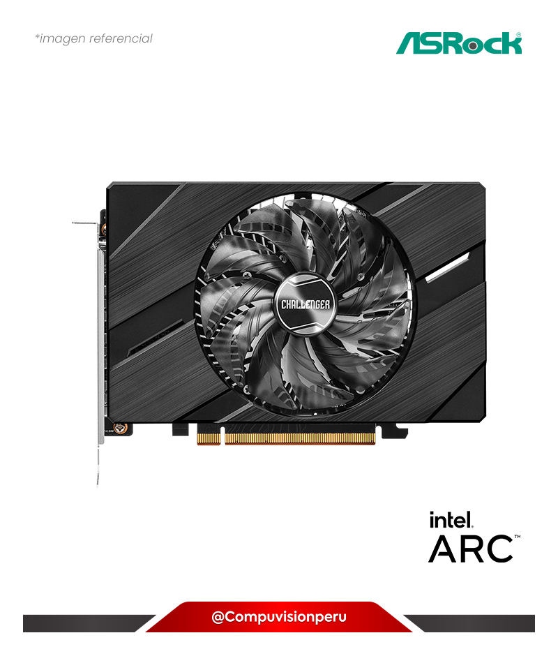 VIDEO ASROCK INTEL ARC A380 CLI 6GO CHALLENGER ITX 6GB OC GDDR6 96-BIT HDMI DP 90-GA3KZZ-00UANF