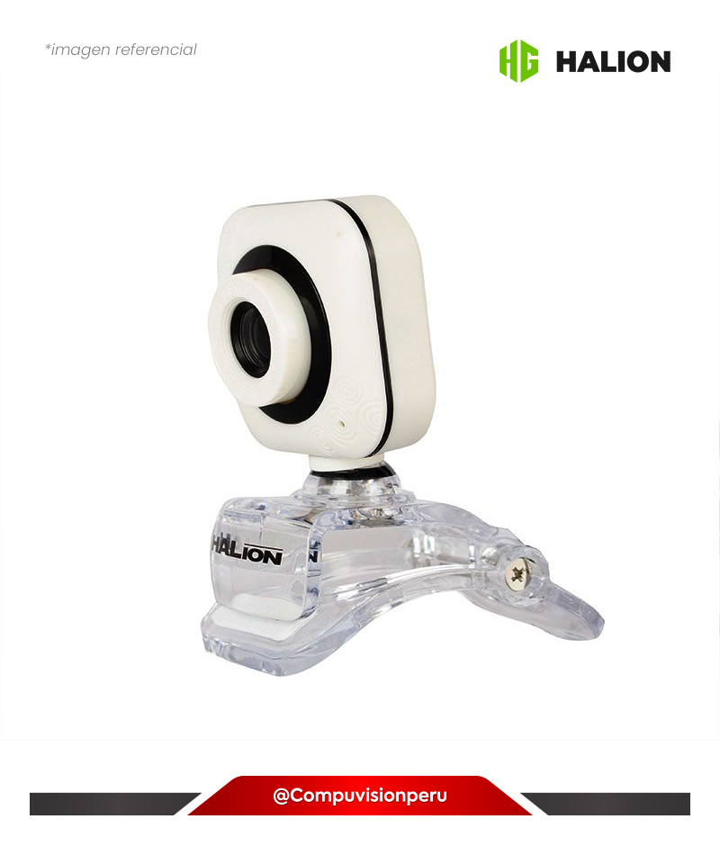 WEB CAM HALION HA-W04 WHITE SD480P C/MICROFONO CMOS OW0309 SENSOR 1G + 2P USB