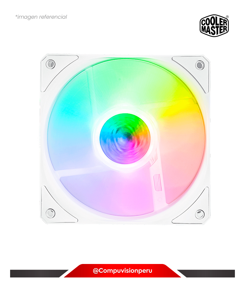 COOLER DE CPU COOLER MASTER SICKLEFLOW 120 WHITE ARGB 3IN1 ARGB C/CONTROLADOR MFX-B2DW-183PA-R1 4719512107027