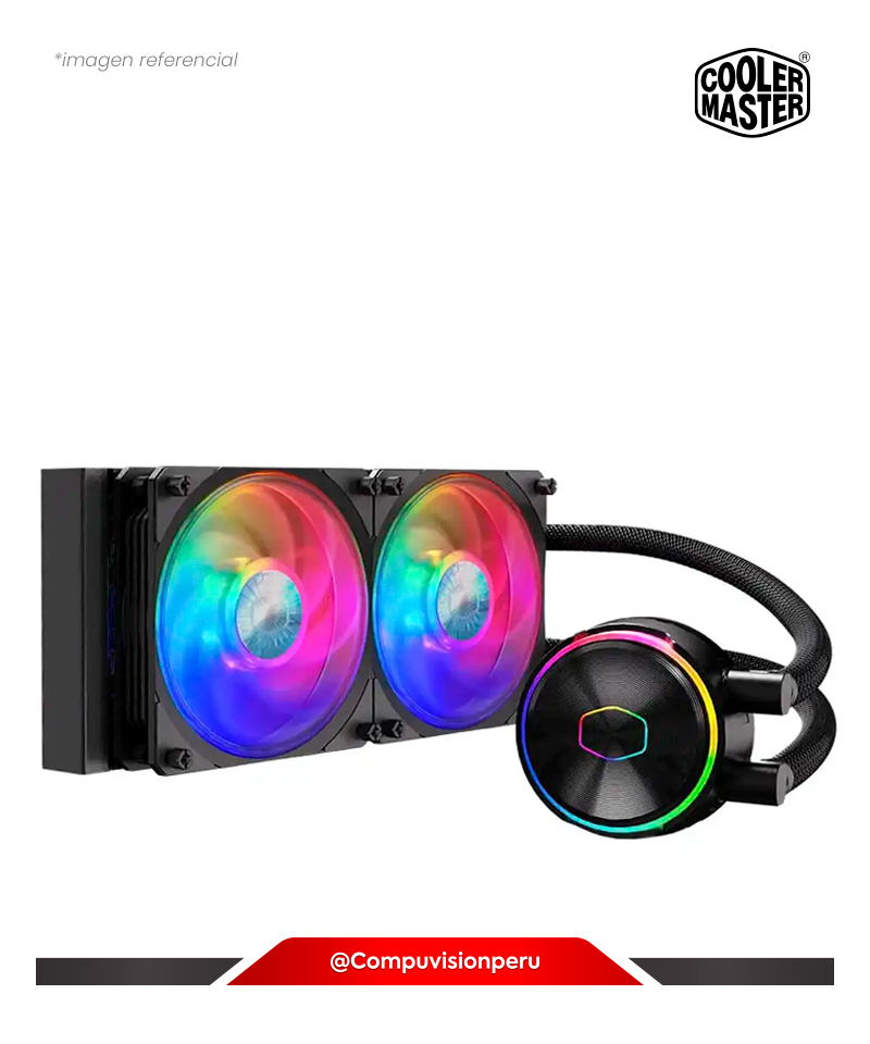 COOLER DE CPU COOLER MASTER MASTERLIQUID PL240 FLUX BLACK ARGB AMD/INTEL MLY-D24M-A23PZ-R1