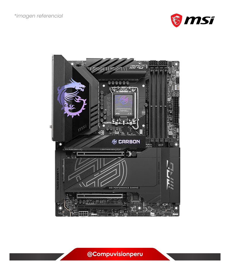 PLACA MSI MPG Z890 CARBON WIFI INTEL Z890 LGA 1851 M.2 SATA 6GB USB 3.2 SATA 6GB