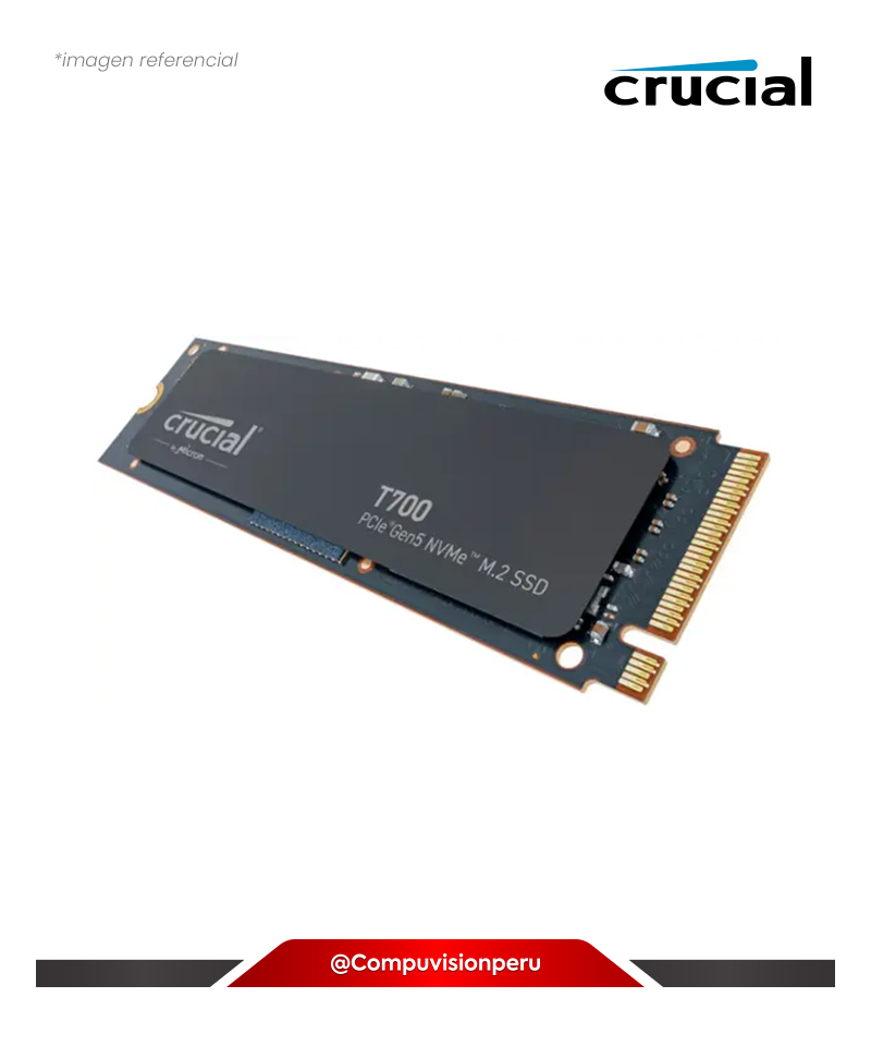 DISCO SOLIDO SSD 4TB CRUCIAL T700 GEN5 NMVE M.2 2280 PCI-EXPRESS 5.0 X4 TLC NAND CT4000T700SSD3