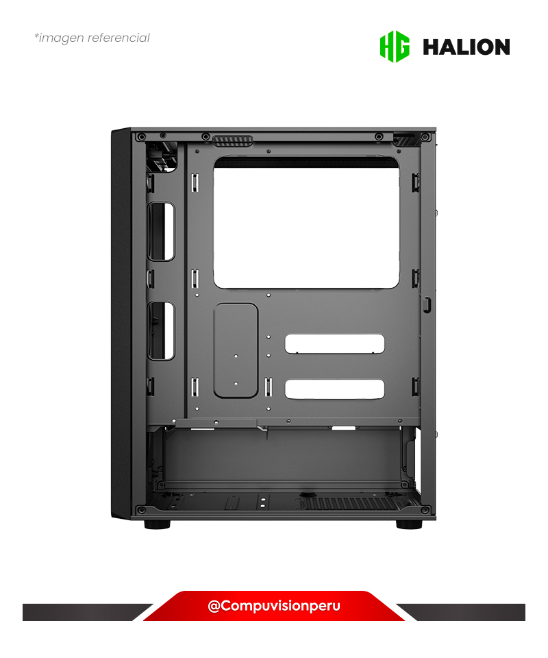 CASE HALION YORK G35 BLACK S/F 4 COOLER ARGB VIDRIO TEMPLADO USB 2.0 USB 3.0 ATX