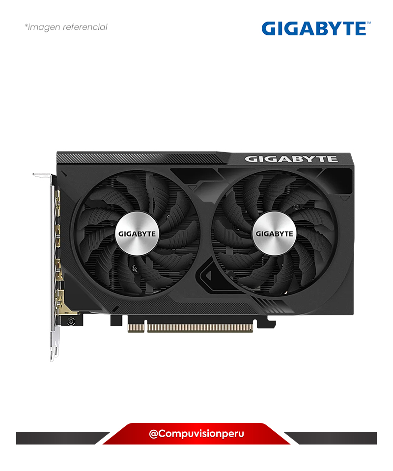 VIDEO GIGABYTE GEFORCE RTX 4060 WINDFORCE OC 8G 8GB GDDR6 CUDA 3072 128-BIT HDMI DP GV-N4060WF2OC-8GD G10