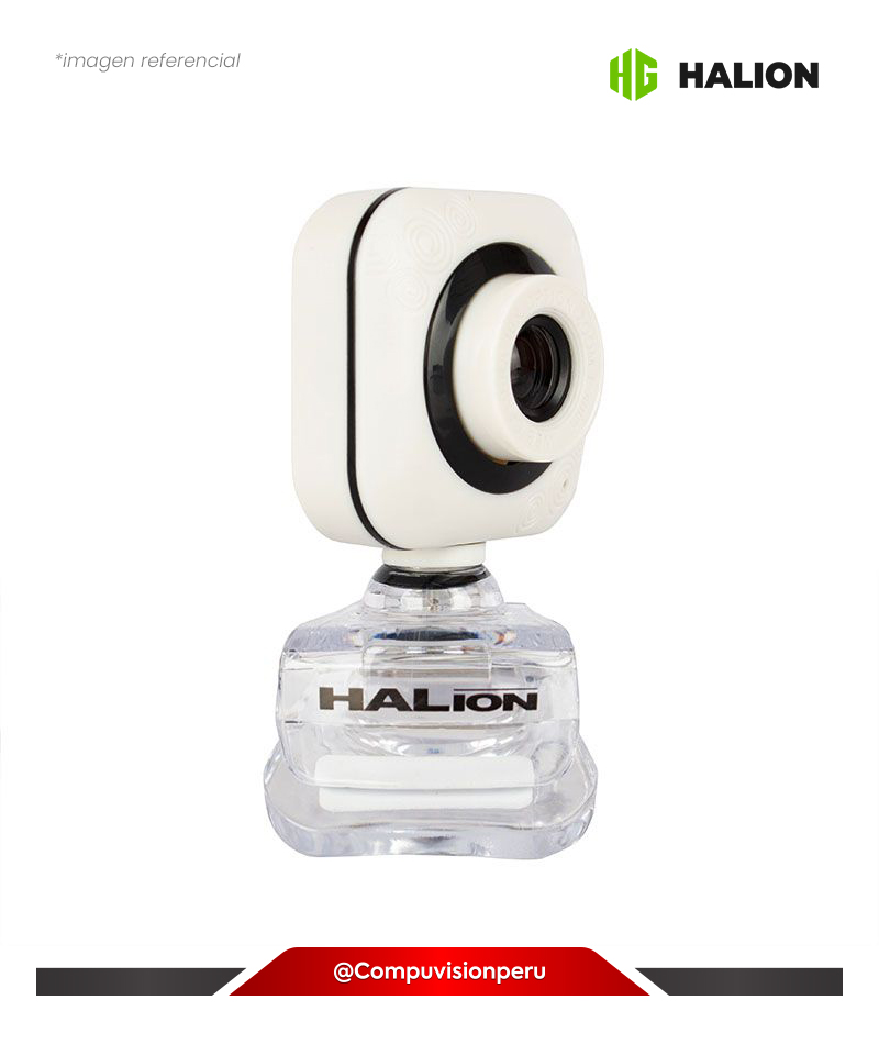 WEB CAM HALION HA-W04 WHITE SD480P C/MICROFONO CMOS OW0309 SENSOR 1G + 2P USB
