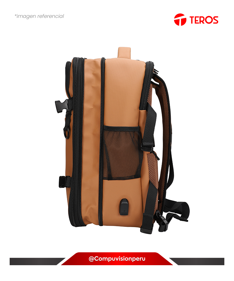 MOCHILA TEROS TE-9038BW TRAVEL BACKPACK 15.6 BROWN