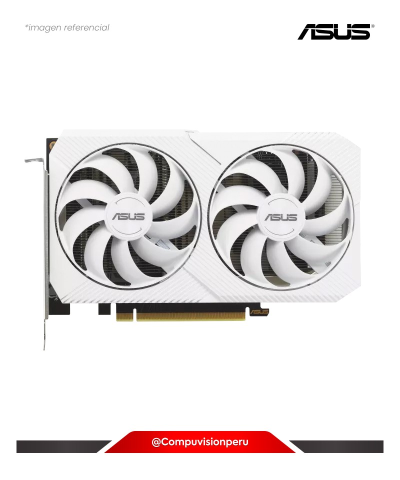 VIDEO ASUS DUAL GEFORCE RTX 3060 WHITE OC EDITION 12GB GDDR6 CUDA 3584 192-BIT HDMI DP DUAL-RTX3060-O12G-V2-WHITE