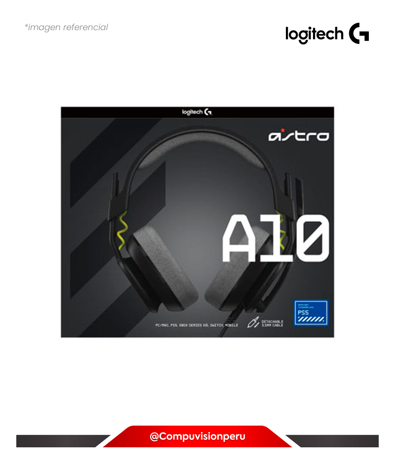 HEADSET ASTRO GAMING A10 GEN 2 BLACK FOR PS4 XBOX PC MAC 939-002055 097855172532