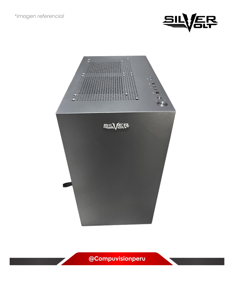 CASE SILVER VOLT PC-M12023 USB 3.0 S/F TEMPERED GLASS M-ATX 3*120mm VORTEX RGB