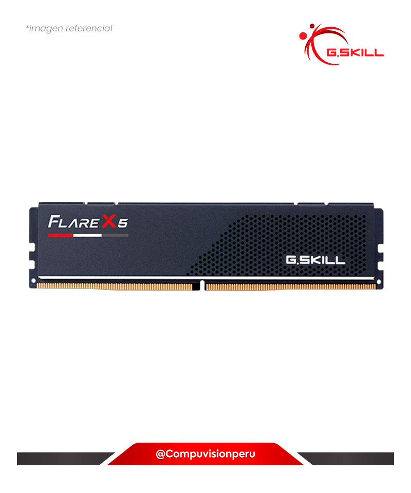 MEMORIA 16GB DDR5 BUS 6000MHZ G.SKILL FLARE X5 BLACK AMD EXPO CL36 1.35V F5-6000J3636F16GX2-FX5(1)