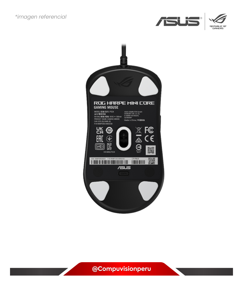 MOUSE ASUS P524 ROG HARPE MINI CORE WIRED USB SMALL COMPACT DESING 90MP04D0-BMAA02