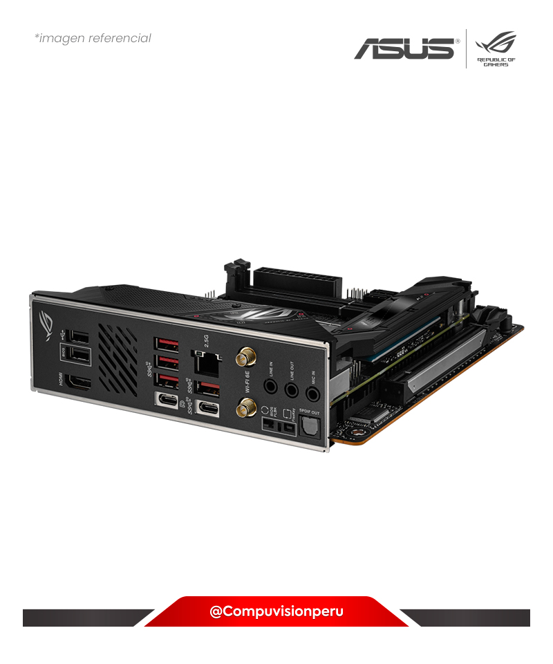 PLACA ASUS ROG STRIX B650E-I GAMING WIFI AMD B650 AM5 DDR5 HDMI M.2 SATA 6GB BLUETOOTH  MINI-ITX