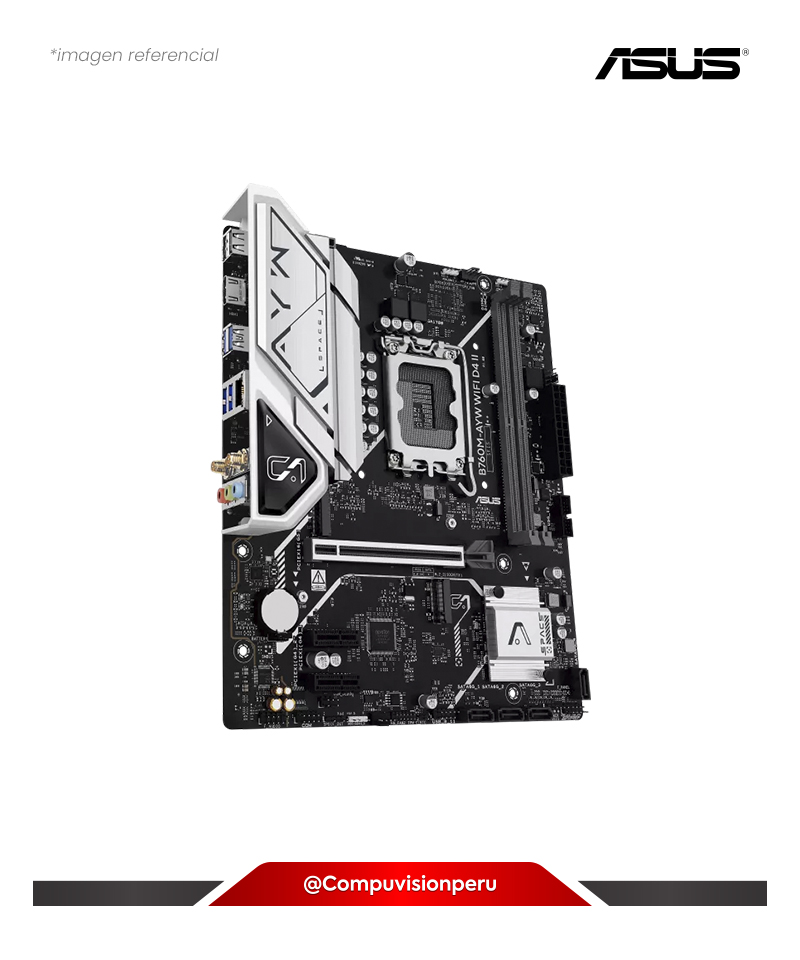 PLACA ASUS B760M-AYW WIFI D4 II LGA 1700 INTEL B760 DDR4 SATA 6GB HDMI M.2