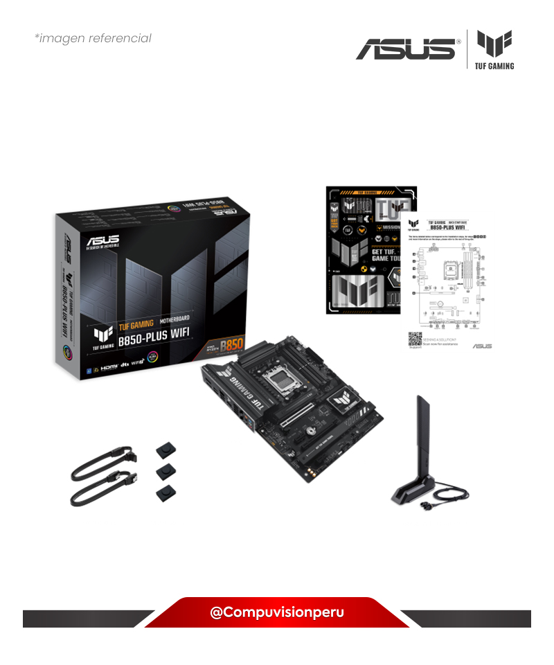 PLAACA ASUS TUF GAMING B850-PLUS WIFI AMD B850 AM5 DDR5 M.2 SATA 6GB BLUETOOTH ATX