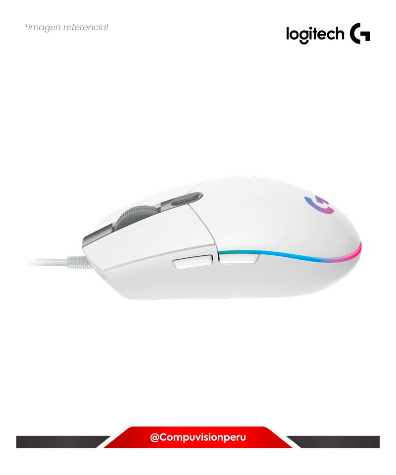 MOUSE LOGITECH G203 LIGHTSYNC OPTICAL GAMING USB WHITE 910-005794