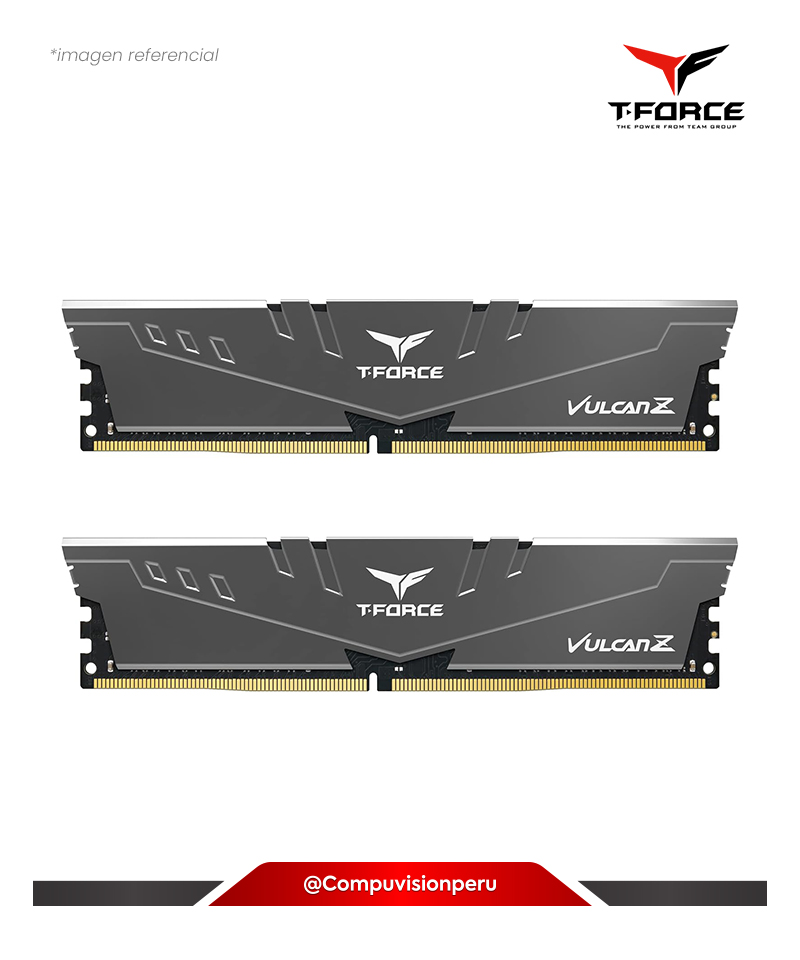 MEMORIA 16GB (8*2) DDR4 BUS 3200MHZ EAMGROUP T-FORCE VULCAN Z CL16 1.35V TLZGD416G3200HC16CDC01