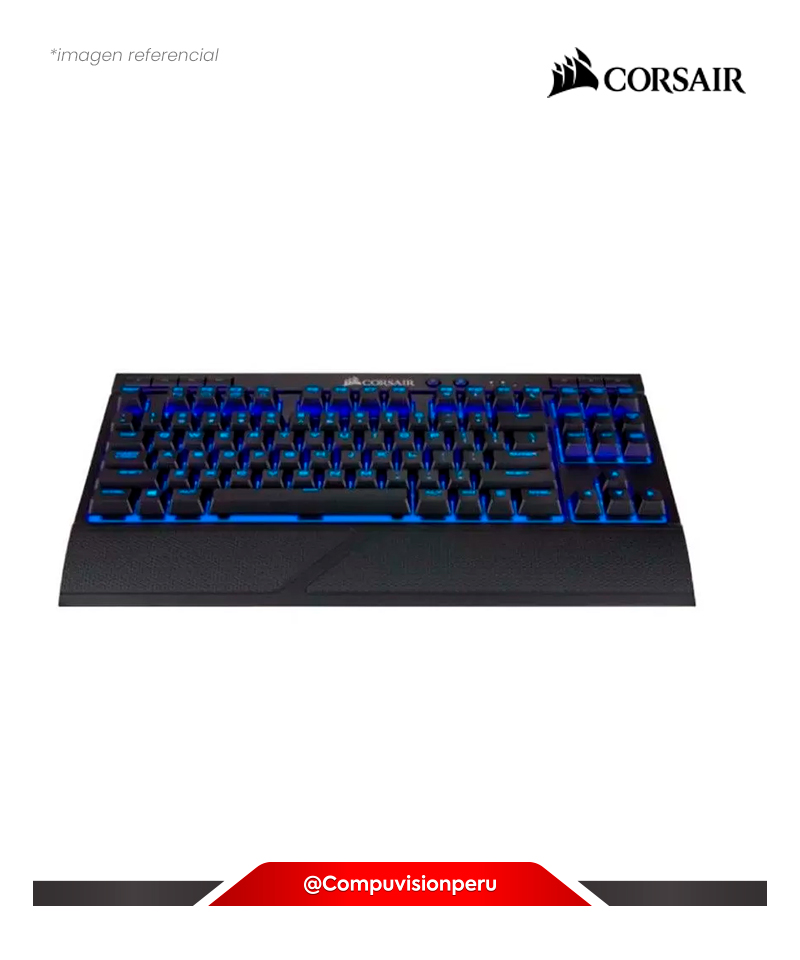 TECLADO CORSAIR K63 WIRELESS BLACK BACKLIGHTING BLUE CHERRY MX RED USB