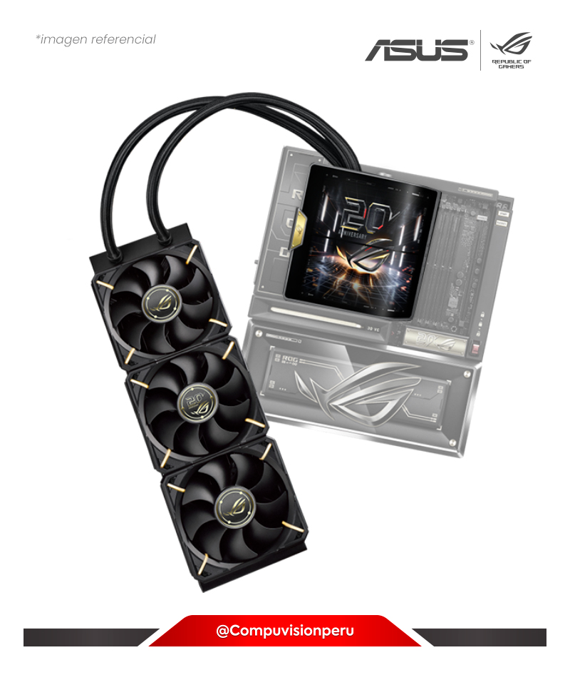 COOLER DE CPU ASUS ROG RYUJIN 360 EDITION 20 AIO ARGB AMOLED LCD DISPLAY 6.67 120MM*3