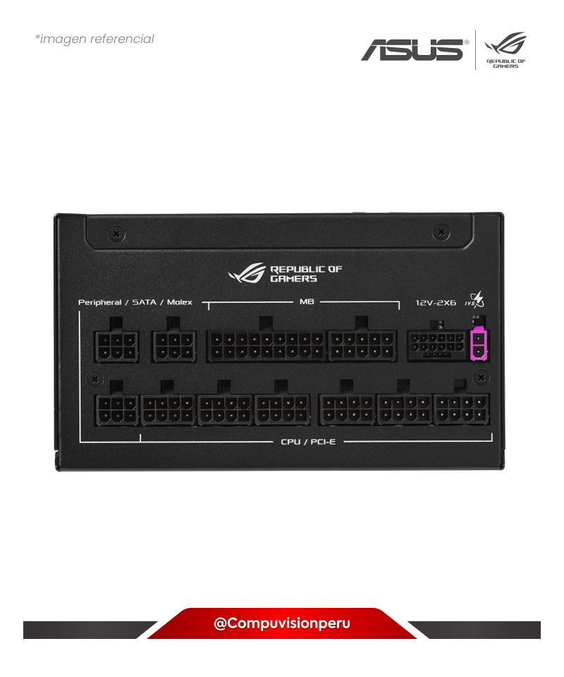 FUENTE 1000W ASUS ROG STRIX 1000W PLATINUM 80 PLUS PLATINUM FULL MODULAR ROHS ROG-STRIX-1000P-GAMING
