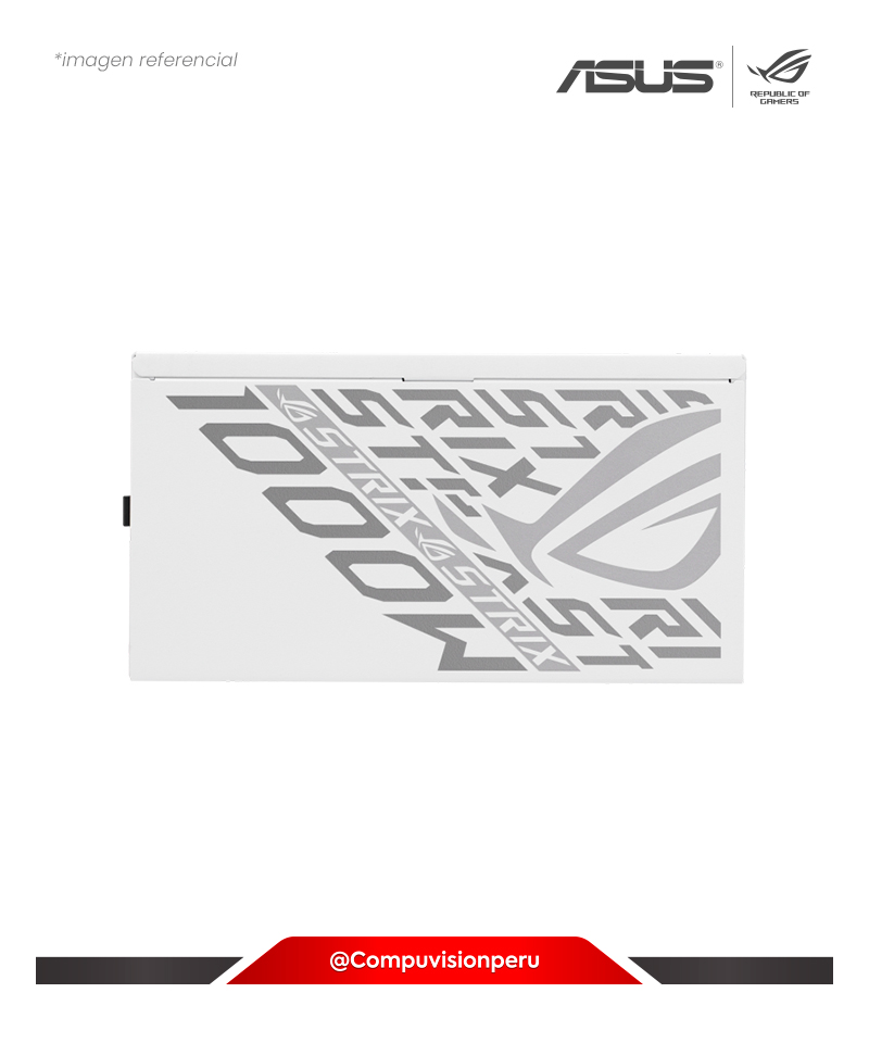 FUENTE 1000W ASUS ROG STRIX 1000W PLATINUM WHITE EDITION ACTIVE PFC ATX 3.1 80 PLUS PLATINUM ROHS FULL MODULAR ROG-STRIX-1000P-GAMING-WHITE