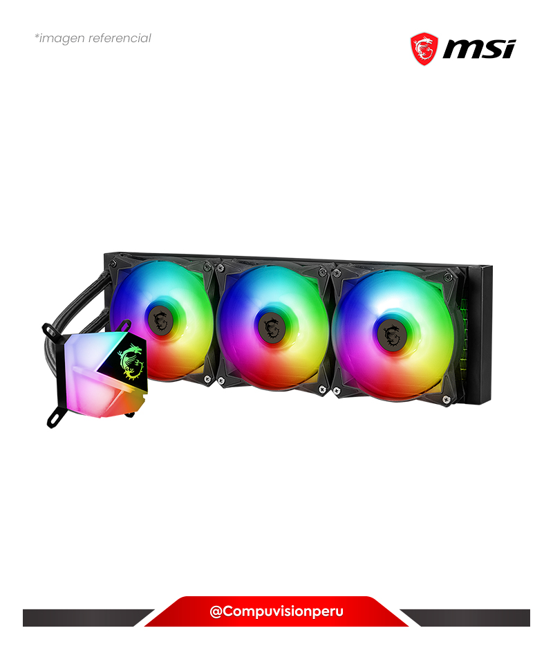 COOLER DE CPU MSI MAG CORELIQUID C360 BLACK ARGB INTEL AMD 120MM*3