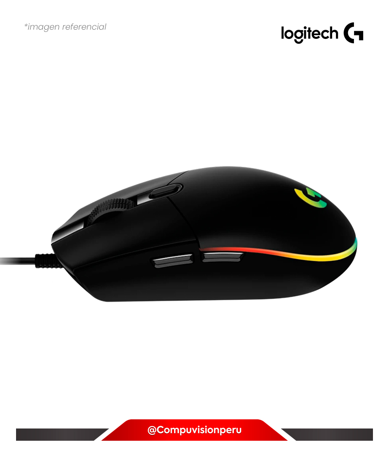 MOUSE LOGITECH G203 LIGHTSYNC OPTICAL 8000 DPI BLACK 910-005793