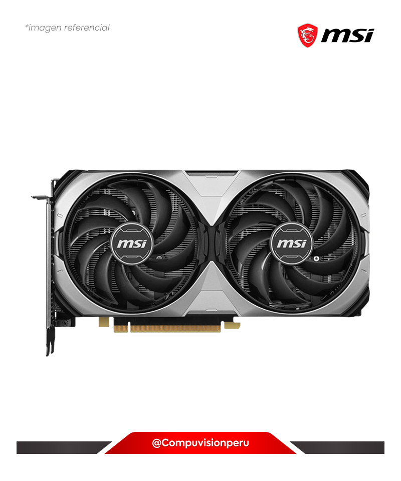 VIDEO MSI GEFORCE RTX 4070 SUPER 12G VENTUS 2X OC 12GB GDDR6X CUDA 7168 192-BITS HDMI DP