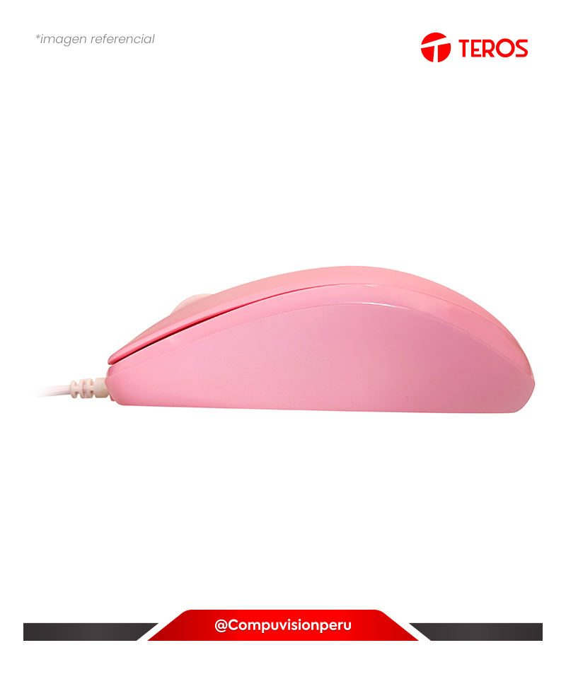 MOUSE TEROS TE-1221S OPTICO USB 1000DPI PINK