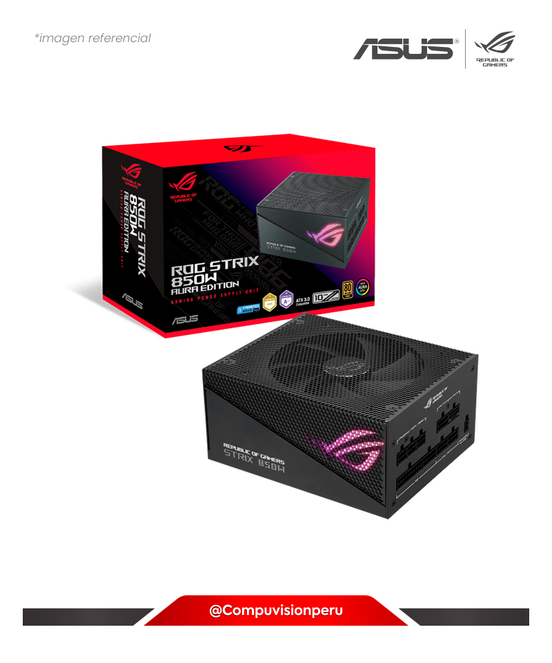 FUENTE 8500W ASUS ROG STRIX 850W GOLD AURA ARGB EDITION 80 PLUS GOLD ROG-STRIX-850G-AURA-GAMING