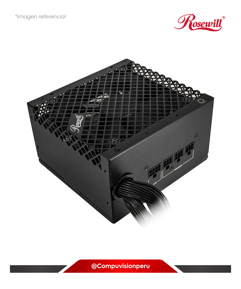 FUENTE 750W ROSEWILL VSB 750W 80 PLUS BRONZE 3.1 COMPATIBLE SEMI MODULAR PCIE 5.1 VSB750
